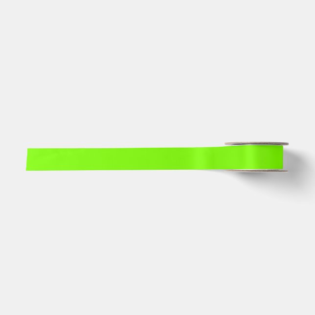 Ruban En Satin Vert pelouse couleur uni (Devant)