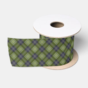 Ruban En Satin Vert Plaid Classique Festif de Noël