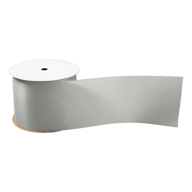 Ruban En Satin Vert uni gris misty (Bobine)