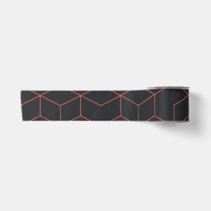 Ruban En Satin Vibrant, rétro, simple, cool, tendance motif cube