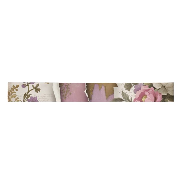 Ruban En Satin Vintage Floral - Ribbon  (Devant)