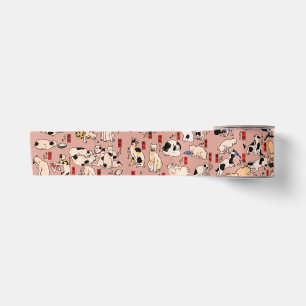 Ruban En Satin Vintage japonais motif de chat Ukiyo-e : Kuniyoshi