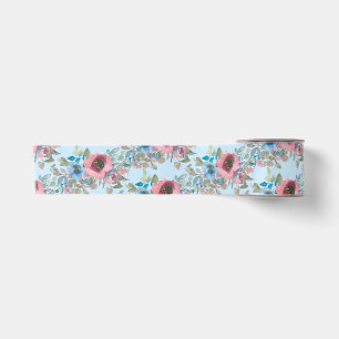 Ruban En Satin Vintage rose et bleu Roses Toutes les occasions