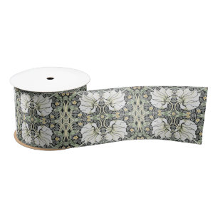 Ruban En Satin Vintage William Morris Pimpernel Motif