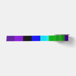 Ruban En Satin Violet, noir, bleu et vert