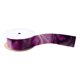 Ruban En Satin Violet noir goth inspiré motif dramatique