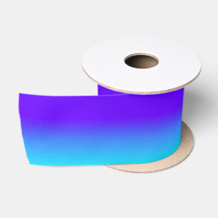 Ruban En Satin Violet Pourpre et Ombre Aqua Clair