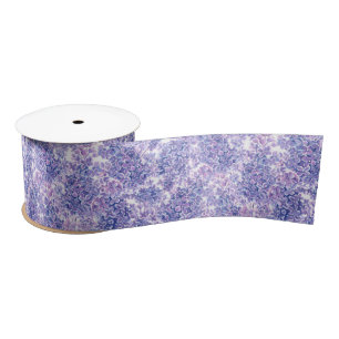 Ruban En Satin Violette aquarelle fleurs lilas