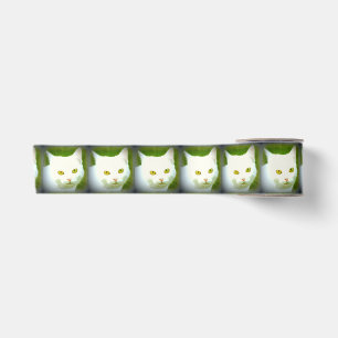 Ruban En Satin Visages blancs de chat