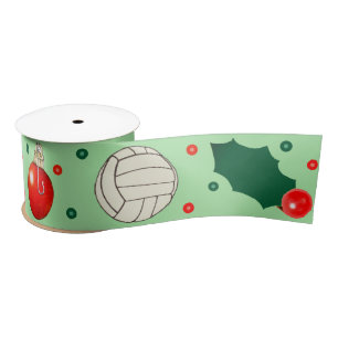 Ruban En Satin Volleyball Noël cadeau de vacances Satin ruban