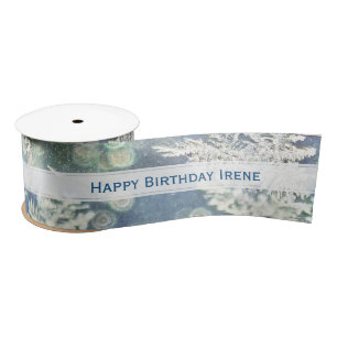 Ruban En Satin Votre message hiver Frost Photo Abstraite - Bokeh