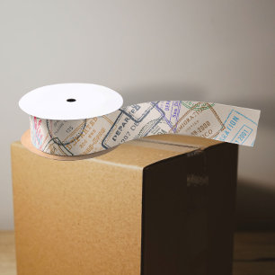 Ruban En Satin Voyage de timbres de passeport