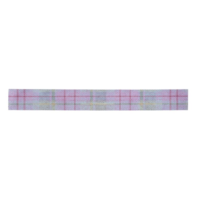 Ruban En Satin  Weathered Lavender Plaid  (Devant)