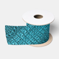 Western Country Aligator Print Turquoise Blue