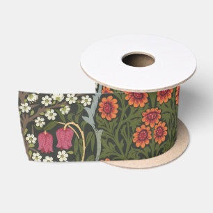 Ruban En Satin William Morris Blackthorn Garden Flower Classique