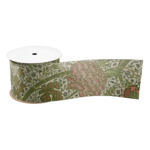 Ruban En Satin William Morris Cray Fleur de Sauge Floral Botaniqu