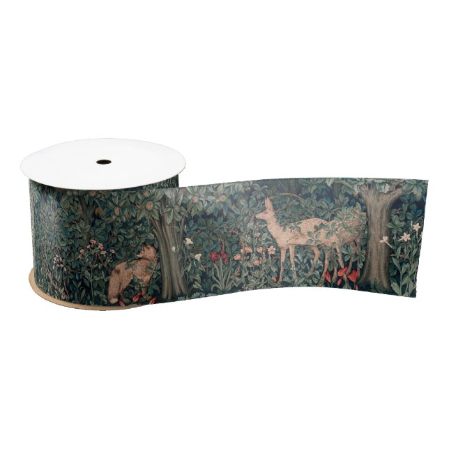 Ruban En Satin William Morris Faune sauvage Fox (Bobine)