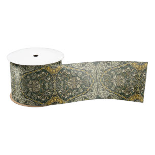 Ruban En Satin William Morris Honeysuckle Vintage Golden Design
