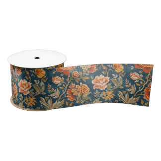 Ruban En Satin William Morris marigold Vintage floral 