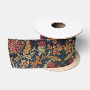 Ruban En Satin William Morris motif floral écossais Thistle vinta