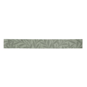 Ruban En Satin William Morris Motif Saule Antique Vert Sauge