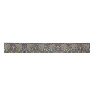 Ruban En Satin William Morris Pimpernel Motif Vintage Satin Rib