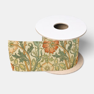Ruban En Satin William Morris Rose rose Border Floral Art en fran