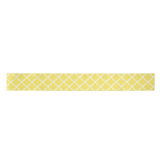 Ruban En Satin Yellow Geometrical Shape Check Pattern