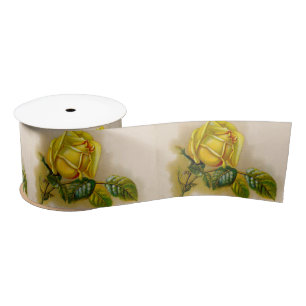 Ruban En Satin Yellow Rose Artwork
