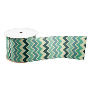 RUBAN EN SATIN ZIG ZAG