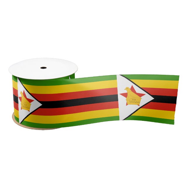 Ruban En Satin Zimbabwe Flag & Zimbabwe Voyage, vacances/sports (Bobine)
