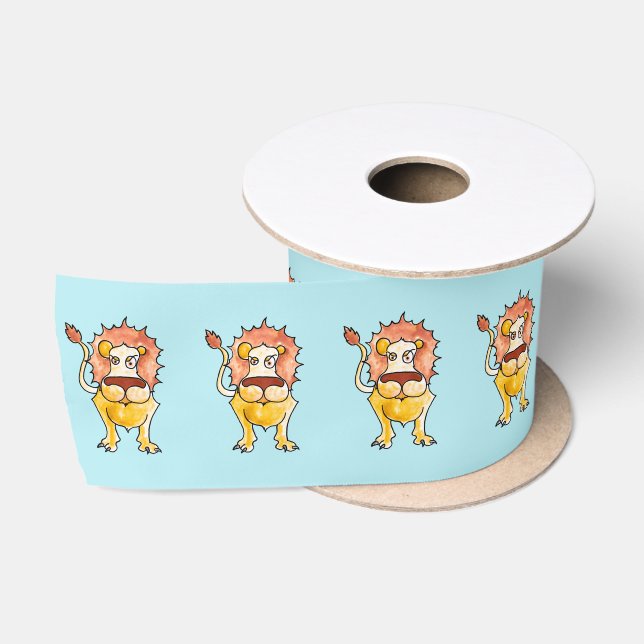 Ruban En Satin Zodiaque Lion (Bobine)