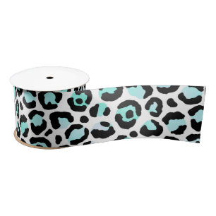 Ruban En Satin Zones bleues Posters de animaux Turquoise Rose Fau