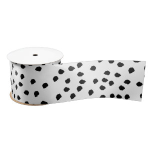 Ruban En Satin Zones Dalmatiennes minimalistes Simple Moderne Cut