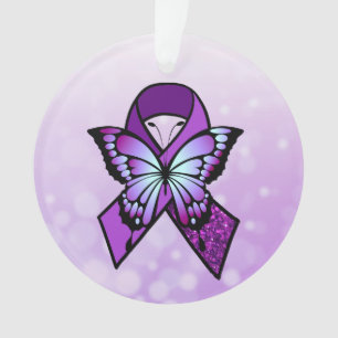 Ruban et papillon Fibromyalgie personnalisés