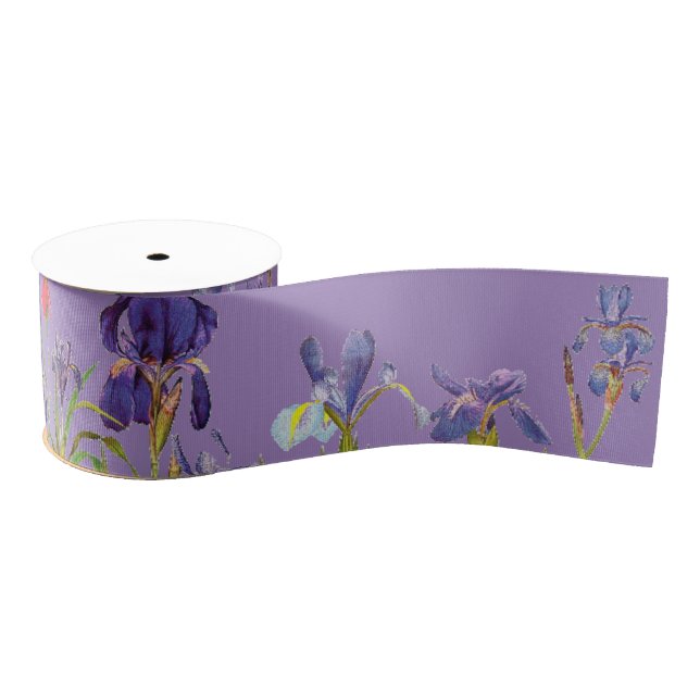 Ruban floral de gros-grain de jardin de fleurs (Bobine)
