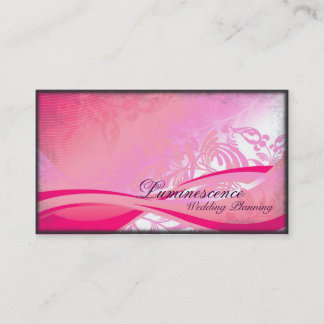 Ruban floral de rose de carte de visite de wedding