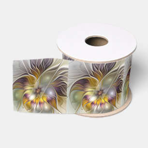 Ruban Gros-grain Abstrait Imaginaire coloré Fleur moderne Fractal