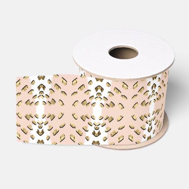 Ruban Gros-grain Abstrait Terrain en terre cuite moderne Boho (Bobine)