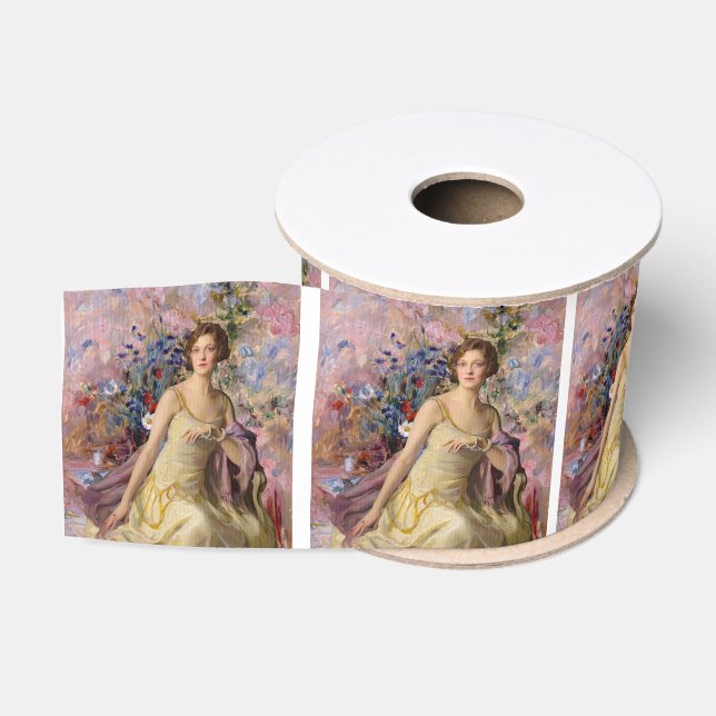 Ruban Gros-grain Ailsa Bruce avec Fleurs Villard (Bobine)