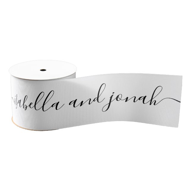 Ruban Gros-grain Ajouter le nom du couple pour mariage ou douche de (Bobine)