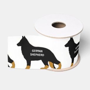 Ruban Gros-grain Allemand Shepherd nom silo bi color