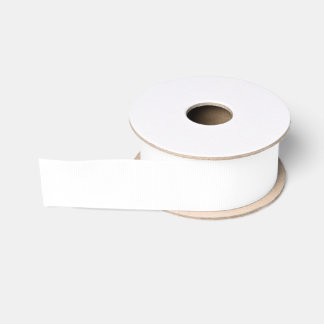Ruban Gros-grain Amour papillon | Couleur solide blanc