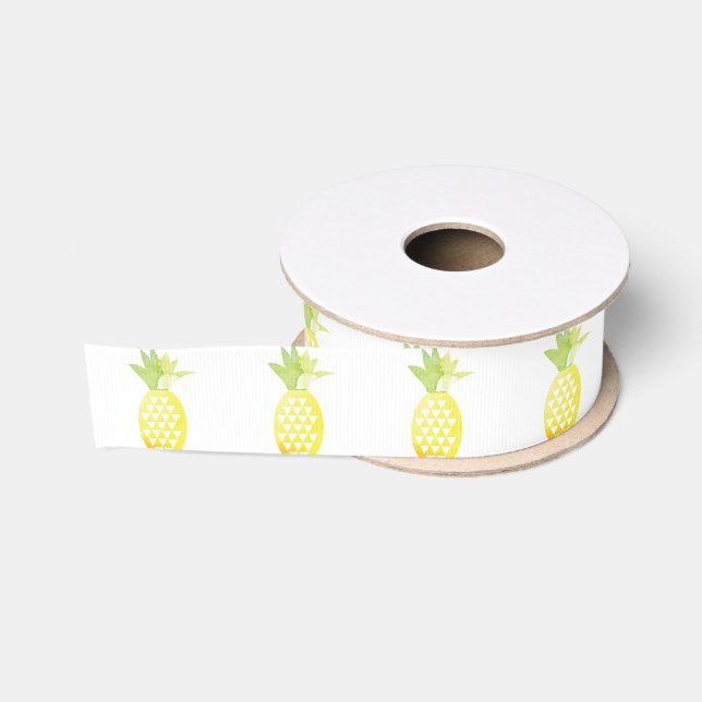 Ruban Gros-grain Ananas aquarelle (Bobine)