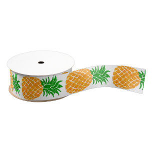 Ruban Gros-grain ananas tropical