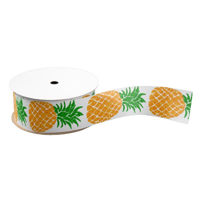 Ruban Gros-grain ananas tropical (Bobine)
