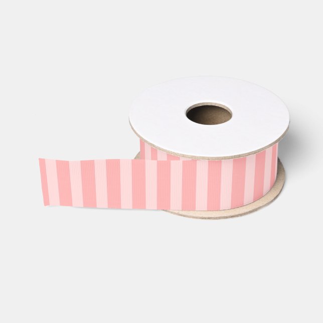 Ruban Gros-grain Anniversaire Rayures Rose Féminin (Bobine)