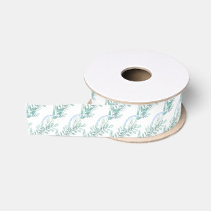 Ruban Gros-grain Aquarelle Blue Bow Garland Noël