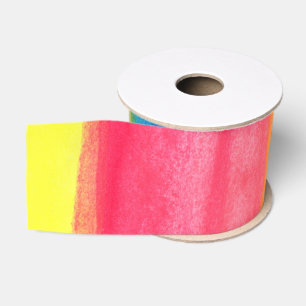 Ruban Gros-grain aquarelle peinture abstraite