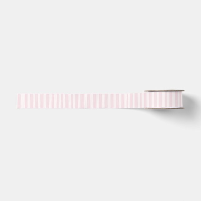 Ruban Gros-grain Aquarelle rayée rose (Devant)